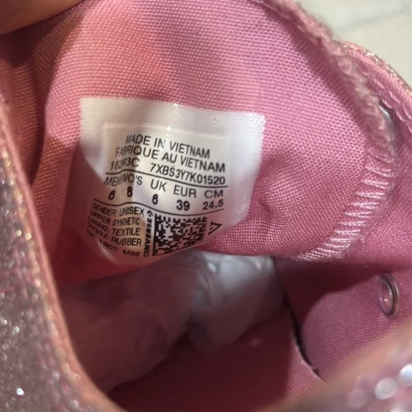 Converse Chuck Taylor All Star Low Pink Glitter Size 8 sneakers new - Picture 14 of 14